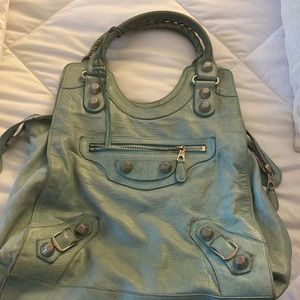 Balenciaga Teal Handbag